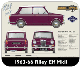 Riley Elf Mk2 1963-66 Place Mat, Small